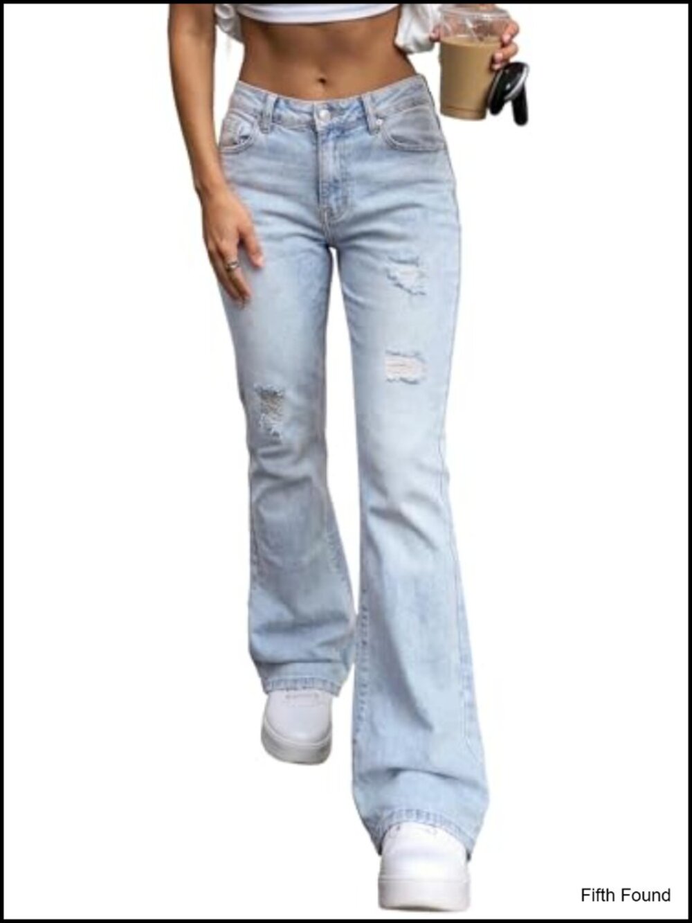 Women's High Waist Flare Jeans Stretch Bootcut Denim Pants